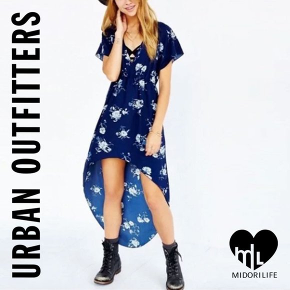 ECOTE High-Low Floral Dress - Picture 1 of 8